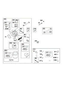 Carburetor & Fuel Supply parts for Briggs & Stratton Lawn & Garden Engine 21R707-0145-G1 from AppliancePartsPros.com