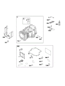 Cylinder parts for Briggs & Stratton Lawn & Garden Engine 21R707-0145-G1 from AppliancePartsPros.com