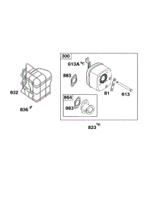 Exhaust parts for Briggs & Stratton Lawn & Garden Engine 21R707-0145-G1 from AppliancePartsPros.com