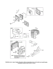 Muffler / Air Cleaner parts for Briggs & Stratton Lawn & Garden Engine 21T200 (0110-0116) from AppliancePartsPros.com