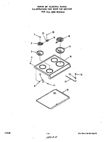 Main Top parts for Roper Electric Range 2204*2A from AppliancePartsPros.com