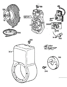 Blower Housing parts for Briggs & Stratton Lawn & Garden Engine 220435 (0134-01 - 0134-01) from AppliancePartsPros.com