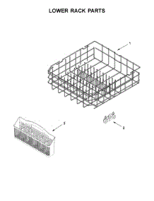 Lower Rack Parts parts for Kenmore Dishwasher 221.3222N414 (2213222N414, 221 3222N414) from AppliancePartsPros.com