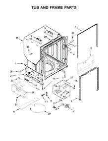 Tub And Frame Parts parts for Kenmore Elite Dishwasher 2214793N512 from AppliancePartsPros.com