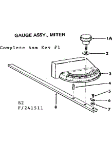Gauge Assembly, Miter parts for Craftsman Tool Storage 22237 from AppliancePartsPros.com