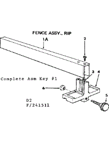 Fence Assembly, Rip parts for Craftsman Tool Storage 22237 from AppliancePartsPros.com
