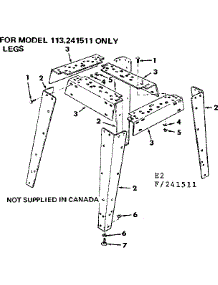 Legs parts for Craftsman Tool Storage 22237 from AppliancePartsPros.com