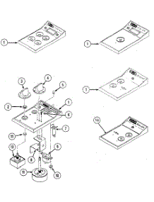Escutcheon Assembly parts for Kenmore Electric Cooktop 223.02(1988) (22302(1988), 223 02(1988)) from AppliancePartsPros.com