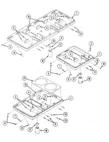 Burner Box Assembly parts for Kenmore Electric Cooktop 223.02(1988) (22302(1988), 223 02(1988)) from AppliancePartsPros.com