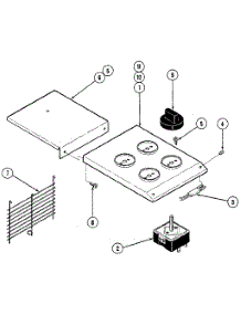 Escutcheon Assembly parts for Kenmore Electric Cooktop 223.13(1988) (22313(1988), 223 13(1988)) from AppliancePartsPros.com