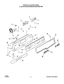 Backguard parts for Roper Electric Range 2233*0A from AppliancePartsPros.com