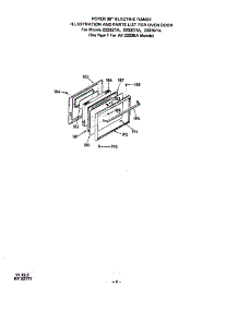 Oven Door parts for Roper Electric Range 2233*1A from AppliancePartsPros.com