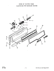 Backguard parts for Roper Electric Range 2236*10 from AppliancePartsPros.com