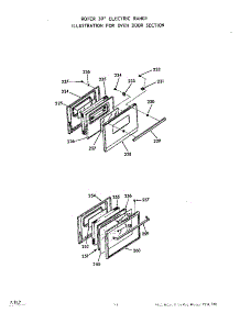 Oven Door parts for Roper Electric Range 2236*10 from AppliancePartsPros.com