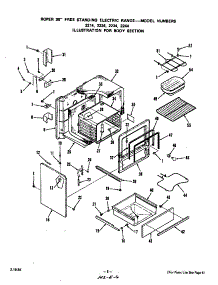 Body parts for Roper Electric Range 2244*1A from AppliancePartsPros.com