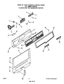 Backguard parts for Roper Electric Range 2265*0A from AppliancePartsPros.com