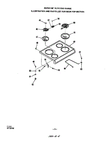 Main Top parts for Roper Electric Range 2323*0A from AppliancePartsPros.com