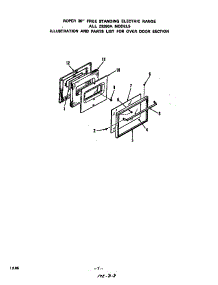Oven Door parts for Roper Electric Range 2326*0A from AppliancePartsPros.com