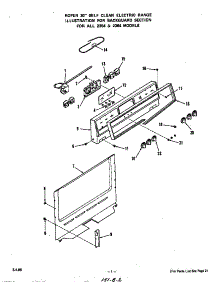 Backguard parts for Roper Electric Range 2364*0A from AppliancePartsPros.com