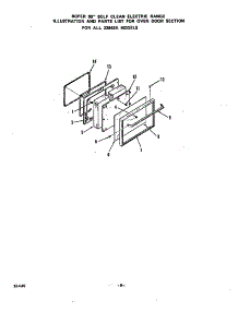 Door For All 23643A Models parts for Roper Electric Range 2364*3A from AppliancePartsPros.com