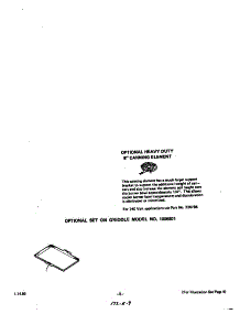 Optional Griddle parts for Roper Electric Range 2366*0A from AppliancePartsPros.com
