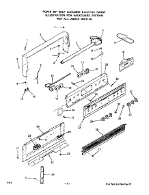 Backguard parts for Roper Electric Range 2382*2A from AppliancePartsPros.com