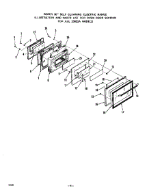 Oven Door parts for Roper Electric Range 2382*2A from AppliancePartsPros.com