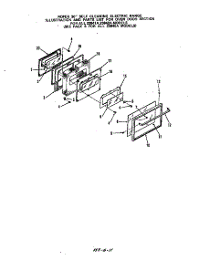 Door For 23841A,23842A parts for Roper Electric Range 2384*0A from AppliancePartsPros.com