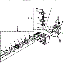 Muffler-Carburetor-Tank parts for Homelite Gas Chainsaw 240 SL-UT10715-A,B,C from AppliancePartsPros.com