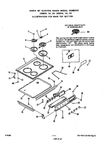 Main Top parts for Roper Electric Range 2406*1A from AppliancePartsPros.com