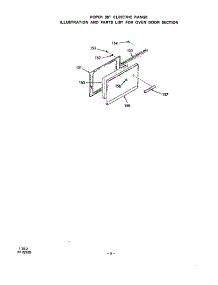 Oven Door parts for Roper Electric Range 2413*0A from AppliancePartsPros.com