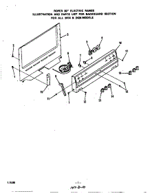 Backguard parts for Roper Electric Range 2414*0A from AppliancePartsPros.com