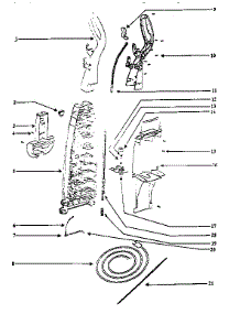 Handle And Bag Housing parts for Eureka Upright Vacuum 2430A-2 from AppliancePartsPros.com