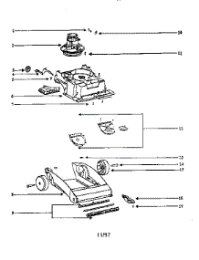 Nozzle And Motor Assembly parts for Eureka Upright Vacuum 2430B-1 from AppliancePartsPros.com
