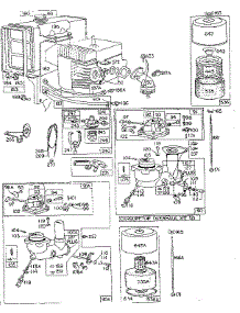 Fuel Tank And Carburetor Assembly parts for Briggs & Stratton Lawn & Garden Engine 243430 TO 243499 (0010 - 0024) from AppliancePartsPros.com