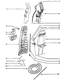 Handle And Bag Housing parts for Eureka Carpet Cleaner 2440AT-1 from AppliancePartsPros.com