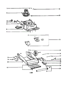 Nozzle And Motor Assembly parts for Eureka Upright Vacuum 2442A from AppliancePartsPros.com