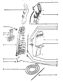 Handle And Bag Housing parts for Eureka Upright Vacuum 2442A from AppliancePartsPros.com