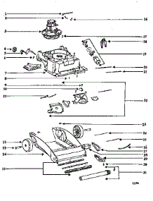 Nozzle And Motor Assembly parts for Eureka Carpet Cleaner 2450A-1 from AppliancePartsPros.com