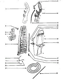 Handle And Bag Housing parts for Eureka Carpet Cleaner 2450A-1 from AppliancePartsPros.com