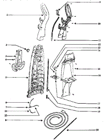 Handle And Bag Housing parts for Eureka Carpet Cleaner 2450AT from AppliancePartsPros.com
