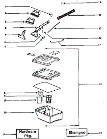 Recovery Tank Assembly parts for Eureka Canister Vacuum 2450B from AppliancePartsPros.com