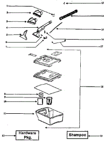 Recovery Tank Assembly parts for Eureka Canister Vacuum 2450B-1 from AppliancePartsPros.com
