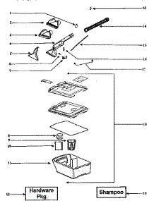 Recovery Tank Assembly parts for Eureka Upright Vacuum 2450BTN-1 from AppliancePartsPros.com