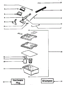 Recovery Tank Assembly parts for Eureka Upright Vacuum 2450BTN-2 from AppliancePartsPros.com