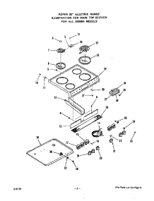 Main Top parts for Roper Electric Range 2453*9A from AppliancePartsPros.com