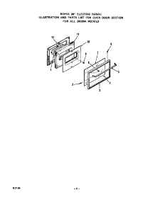 Oven Door parts for Roper Electric Range 2453*9A from AppliancePartsPros.com