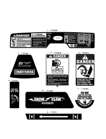 Decals parts for Craftsman Gas Snowblower 24711683 from AppliancePartsPros.com