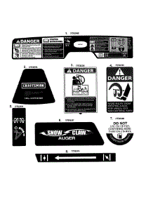 Decals parts for Craftsman Gas Snowblower 247116830 from AppliancePartsPros.com