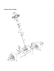 Steering parts for Craftsman Rear-Engine Riding Mower 247203690 from AppliancePartsPros.com